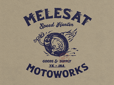 Melesat Motoworks - Available apparel design artwork brand brand design clothing design design graphic design illustration logo vintage vintage logo