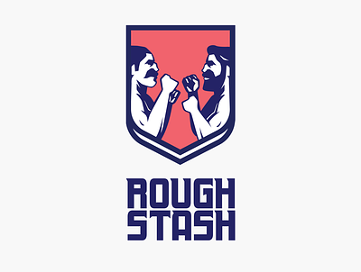 Rough Stash branding cartooning design logo vector