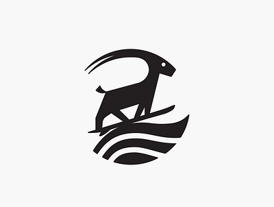 Careless goat logo cartooning design goat logo logo logo design surflogo vector