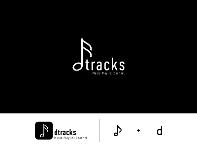 Dtracks Logo Design design flat icon illustrator lettering logo minimal type typography vector