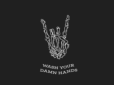 Wash Your Damn Hands covid-19 design distressed graphic design illustration illustration art illustrator linoprint print procreate typography
