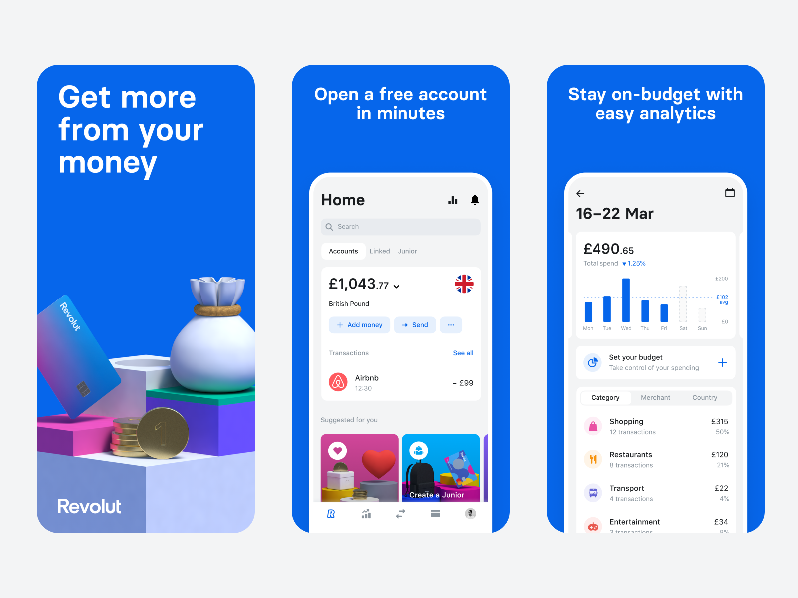 Revolut App Store Screenshots 2.0 by Denis Kovalev for Revolut on Dribbble