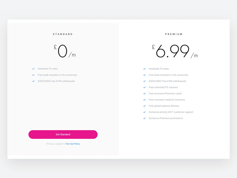 Pricing — Revolut Website