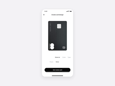 Customized Card Order Flow — Physical cards (3D view) 360 degree 3d animation app app design card card design card order flow cards create card design creditcard ios metal card minimal minimal card physical cards plastic card product design ui ux
