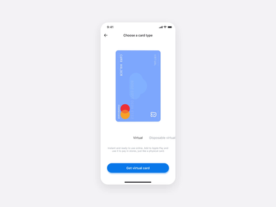 Virtual Cards (3D view) digitaldesign ux ui product design minimal card ios creditcard card order flow card design app design app animation virtual virtual cards 360 degree interaction design principle minimal