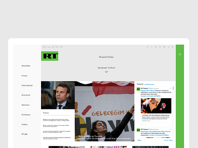 RT article feed green grid layout news russian today welcome