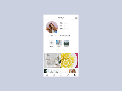Instagram refresh test clean concept fashion fresh grid instagram interface layout minimal space web