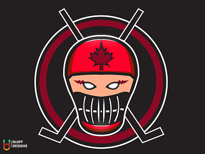 Canadian Hockey Helmet - Mascot Logo branding esports geometric design illustration logo mascot mascot logo minimal ui vector