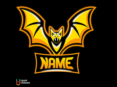 Mascot Logo - Aggressive Bat(For Sale) branding esports geometric geometric design gradient illustration logo mascot mascot logo minimal typography ui vector