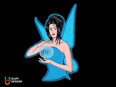 Illustration Logo - Powerful Fairy art digital graphic illustration logo minimal ui vector
