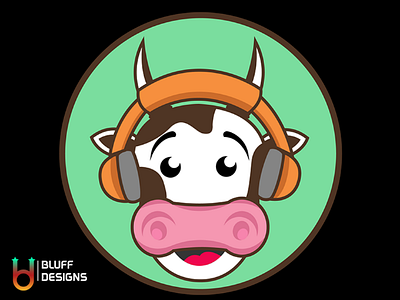 Brand Logo - Cow wearing headphones(for sale)