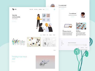 Toffu Content Library | Website architecture design home page illustration illustrator interface landing page photoshop toffu ui ux web design website xd