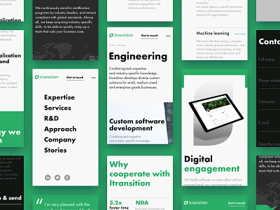 Redesign of Itransition website and identity brand branding design flat identity minimal mobile typogaphy ui ux website