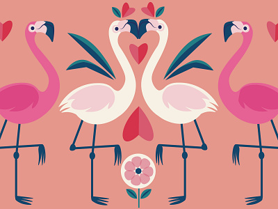 Flamingo Valentine adobe illustrator adobe photoshop amsterdam branding design dutch flamingo illustratie illustration logo ui ux valentine vector