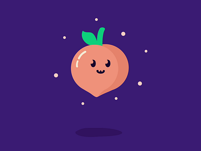 Halloween Peach-o-lantern character design cut fruit figma design halloween illustration jackolantern peach peachy pumpkin spooky
