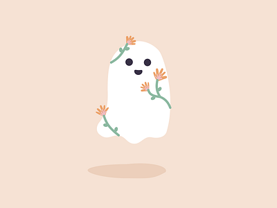 Garden Ghost character design cute drawlloween fantassy flower flowers garden ghost halloween illustration spooky