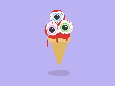 EyesCream: Halloween Icecream creepy cute halloween eyeballs eyes eyes cream halloween ice cream icecream cone illustration spooky yummy