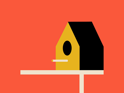 Haunted Bird House animation bird bird house cat character character design ghost halloween haunted haunted house illustration spooky