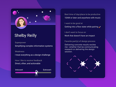 Shelby Reilly Baseball Card about me baseball card design system figma design figma design team ill illustration