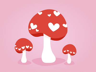 Mushroom love hearts love mushroom tripping valentine valentines