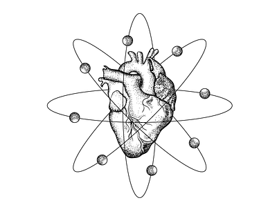 Atomic Heart 2d art design drawing dribbble graphic heart illustration love vector