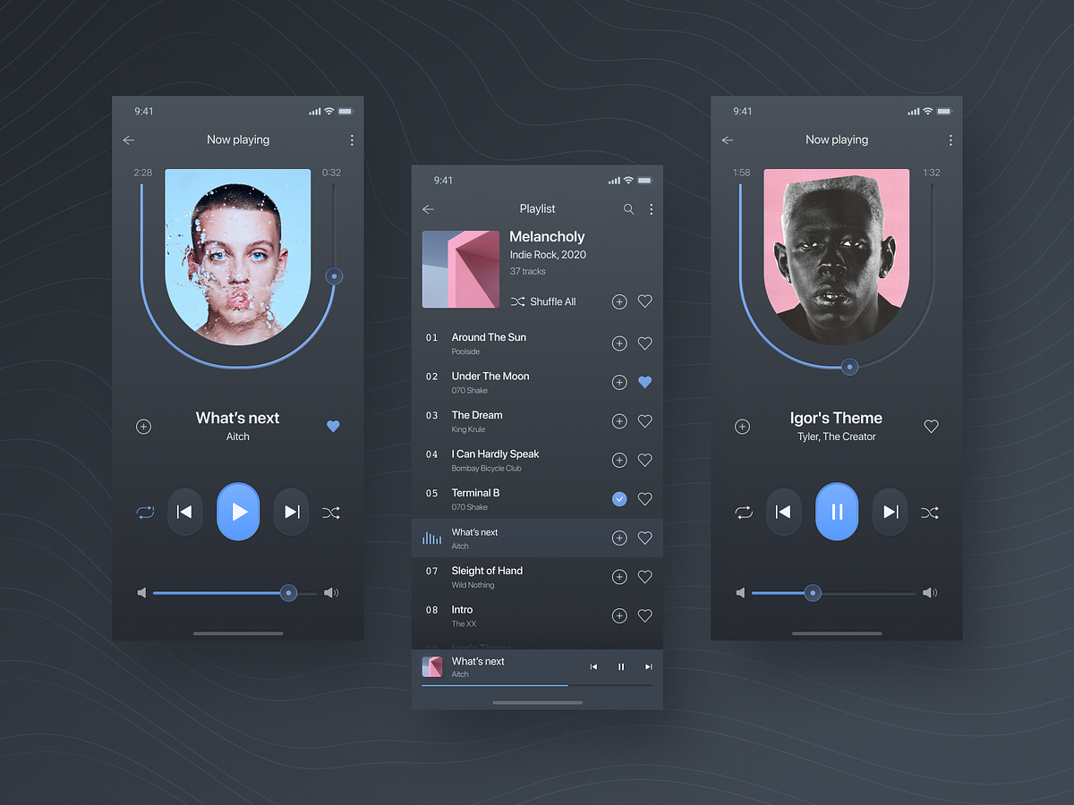 Music Player Concept by Kate Koltunova on Dribbble