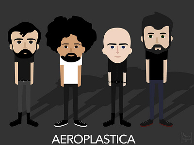 illustrations for Aeroplastica music band aeroplastica cute illustration illustrator kawaii vector