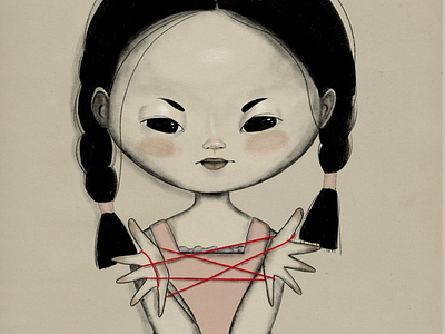 Cat's cradle art character design dari rojas darianoski digitalart drawing illustration illustrator kawaii procreate