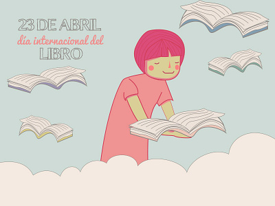 Libros books cute flat illustration illustrator ilustracion kawaii libros vector