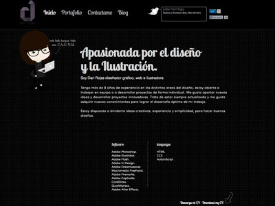 My web darirojas.com css3 dari rojas darianoski html5 illustration portfolio web