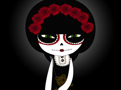 Catrina art cute dari rojas darianoski design drawing illustration kawaii vector