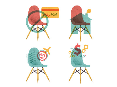 Illustrations for Fromlab.com chair icon illustration lawerta