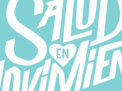Salud en Moviento illustration lawerta lettering letters typography