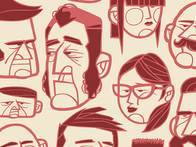 Faces draw faces illustration lawerta