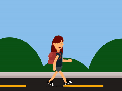 Walking animation illustration vector