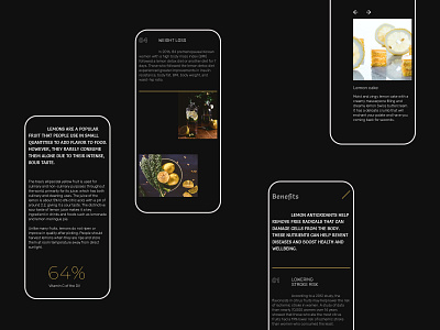 Mobile lemon landing page design fruits landingpage lemon mobile design mobile ui ui webdesign