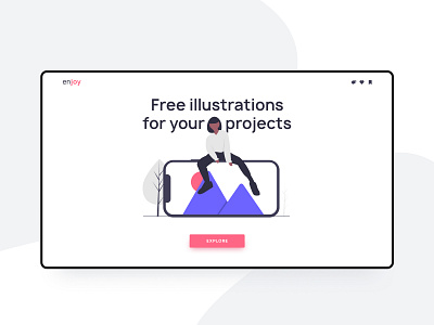 Free resources with illustrations concept design freebies illustration recommendation ui webdesign