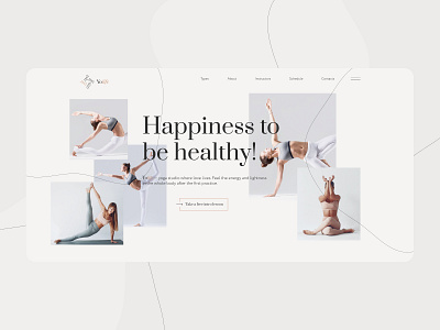 Yoga studio landing page concept design healthy landing ui uidesign ux webdesign yoga