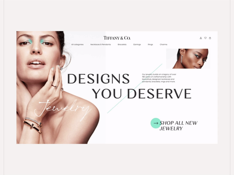 Jewelry Tiffany concept concept design jewellery jewelry shop store tiffany ui uidesign