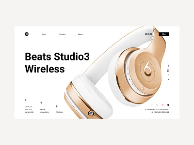 Beats Studio concept beats concept design music ui uidesign webdesign