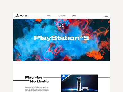 PS5 concept concept console design ps5 shop technology ui uidesign webdesign