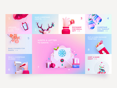 Happy holidays concept 3d christmas color palette concept design gradient illustration ui uidesign webdesign