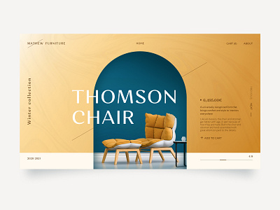 Furniture boutique 1 boutique concept design furniture furniture website shop store ui uidesign webdesign yellow