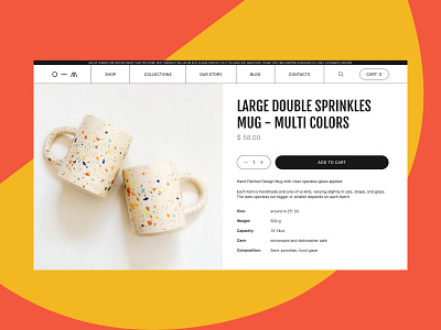 Ceramic and design studio redesign product page concept design ecommerce shop store ui uidesign webdesign