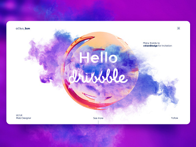 Hello Dribbblers! concept design hello dribble invite giveaway steam thanks ui ux web