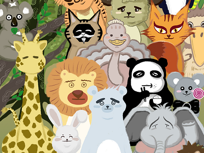 Zoo life (colored) character art childbook digital arts illustration