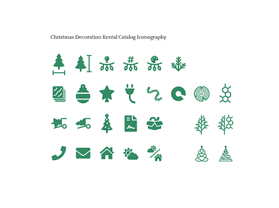 Christmas Decoration Icons icon design iconography