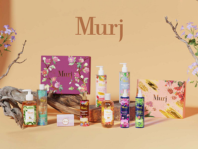 Murj Packaging design branding cosmetic design fancy graphic design illustration logo packaging typography
