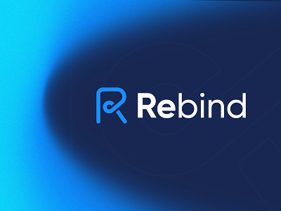 Rebind - Logo blue branding dark gradient identity lessons link logo mesh rebind reconnect