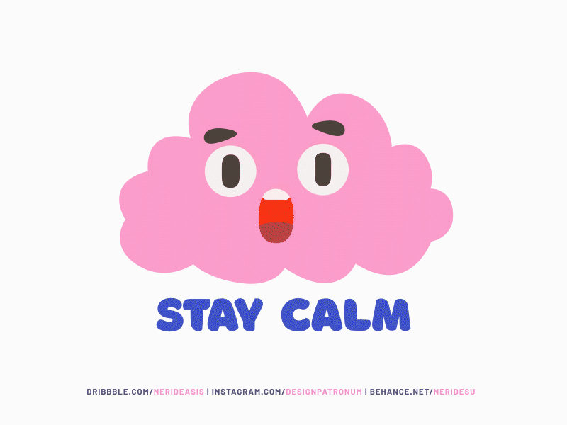 Animated Reaction - Stay Calm 2danimation aftereffects animated animation character illustration illustration art mograph motiongraphics